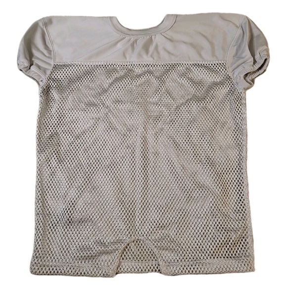 Schutt Youth Size Small White Vneck Mesh Jersey Short Sleeve - Picture 7 of 7